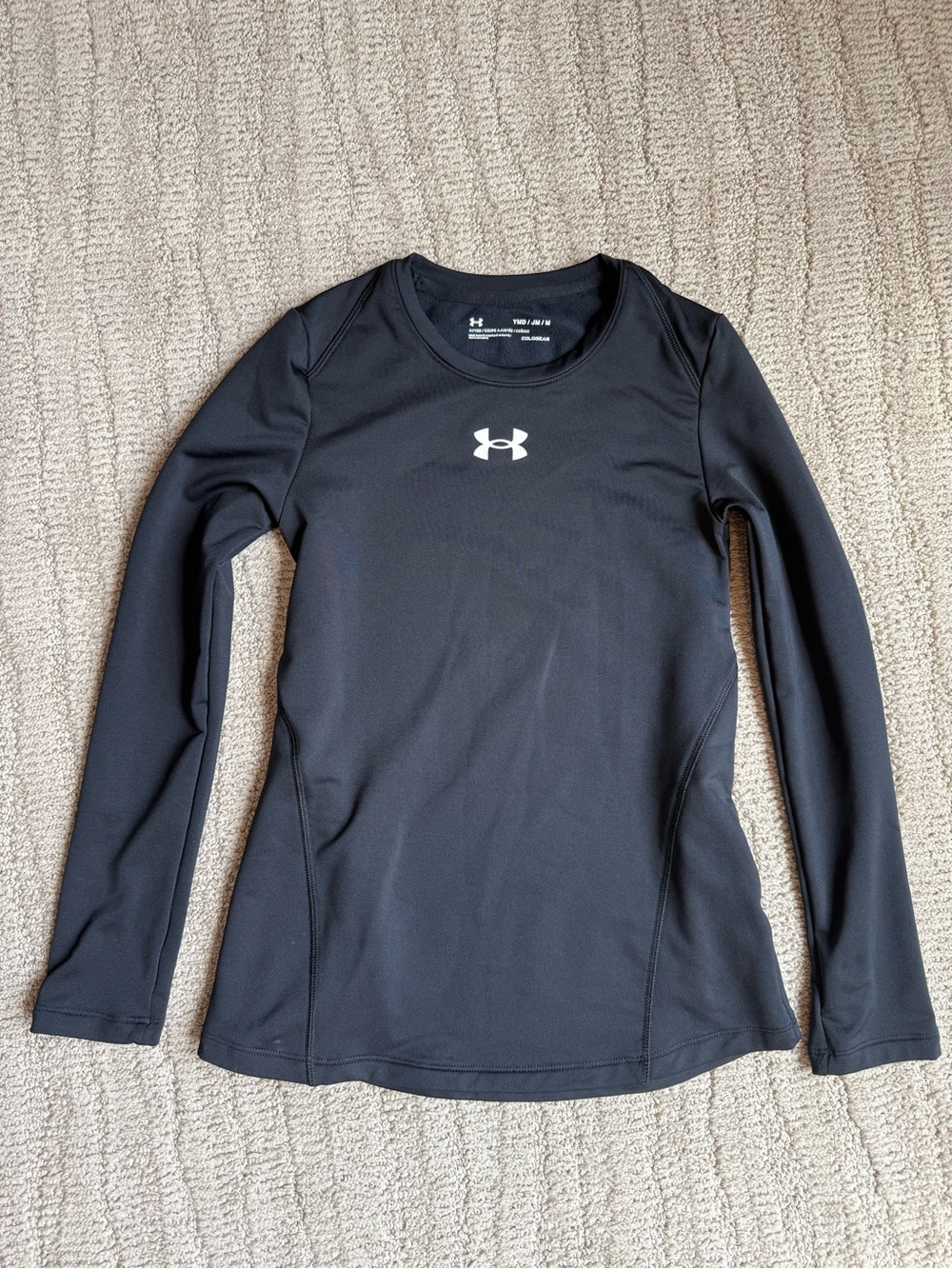 Under Armour Black Long-Sleeve Girls Coldgear Long Sleeve
